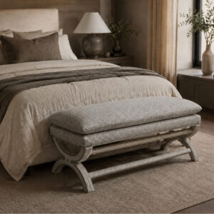 Fully Upholstered x-leg stool